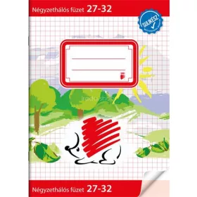   Füzet, tűzött, A5, kockás, 32 lap, ICO "Süni Sulikész", "27-32"