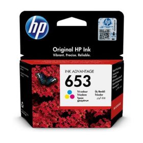   3YM74AE Tintapatron DeskJet Plus Ink Advantage 6075 All-in-One nyomtatóhoz, HP 653, c+m+y, 200 oldal