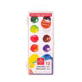   Vízfesték, 12 darabos, 22,5 mm, KOH-I-NOOR "Anilinky Brilliant"