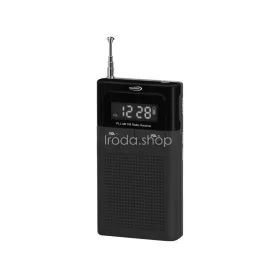   HAUSER TR-906PLL digitális zsebrádió, LED kijelző, max. 0,5 W RMS teljesítmény, óra/ébresztő, elemes tápellátás