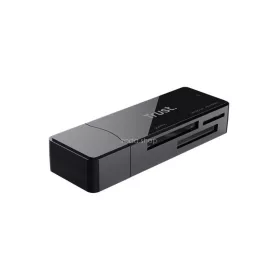   Kártyaolvasó, SD + MicroSD kártyához, USB 3.2 gen1, "TRUST Nanga", fekete
