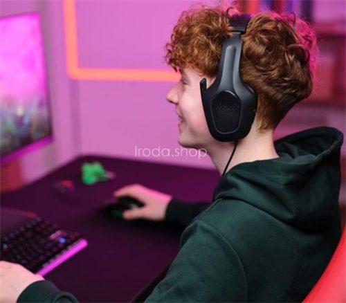 Fejhallgató, mikrofonnal, gaming, TRUST "GXT415 Zirox", fekete