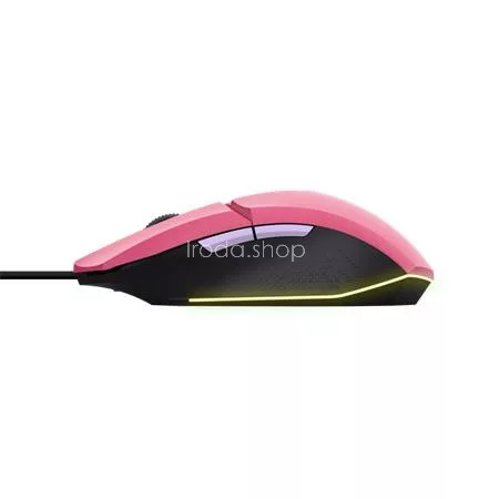 Egér, vezetékes, optikai, gaming, LED, TRUST "GXT109P Felox", rózsaszín
