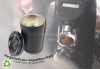 Termoszbögre, 300 ml, rozsdamentes acél, TROIKA "Cup-uccino", fekete