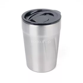   Termoszbögre, 300 ml, rozsdamentes acél, TROIKA "Cup-uccino", ezüst