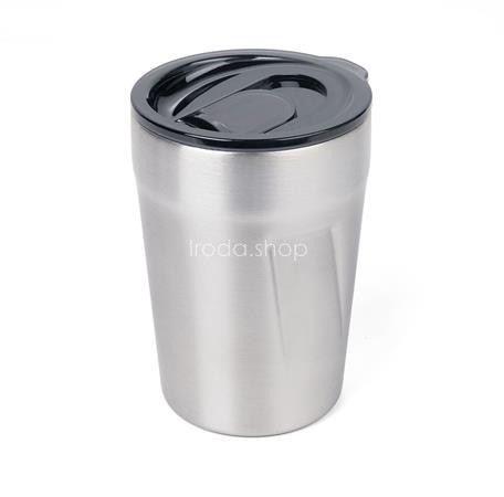 Termoszbögre, 300 ml, rozsdamentes acél, TROIKA "Cup-uccino", ezüst