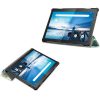 Samsung Galaxy Tab S9 FE (10.9) / Tab S10 FE (10.9) SM-X510 / X516B / X520 / X526, mappa tok, színes nagy pillangó minta, Trifold, fehér