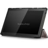 Samsung Galaxy Tab S9 FE (10.9) / Tab S10 FE (10.9) SM-X510 / X516B / X520 / X526, mappa tok, Eiffel torony, térkép minta, Trifold, szürke