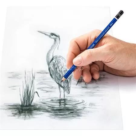 Grafitceruza készlet, akvarell, ecsettel, hatszögletű, STAEDTLER „Mars® Lumograph® aquarell 100A”, 3 különböző keménység