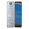 Grafitceruza készlet, fém doboz, hatszögletű, STAEDTLER "Mars Lumograph 100", 6 különböző keménység