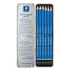 Grafitceruza készlet, fém doboz, hatszögletű, STAEDTLER "Mars Lumograph 100", 6 különböző keménység