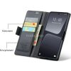 Xiaomi Redmi 13 4G / Note 13R / Poco M6 4G, Oldalra nyíló tok, stand, kártyatartóval, RFID technológiával, Wooze CaseME, fekete