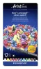 Akvarell színes ceruza készlet, hatszögletű, fémdobozos, STAEDTLER "Mars® Lumograph® 104", 12 különböző szín