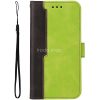 Xiaomi Redmi Note 14 4G (Global), Oldalra nyíló tok, stand, kártyatartóval, kézpánttal, Wooze Colour Wallet, zöld