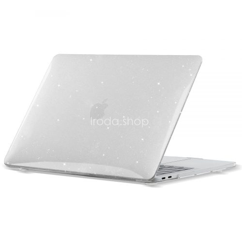 Apple MacBook Air 13 (2018 / 2019 / 2020), Műanyag hátlap védőtok, csillogó, Tech Protect SmartShell, átlátszó