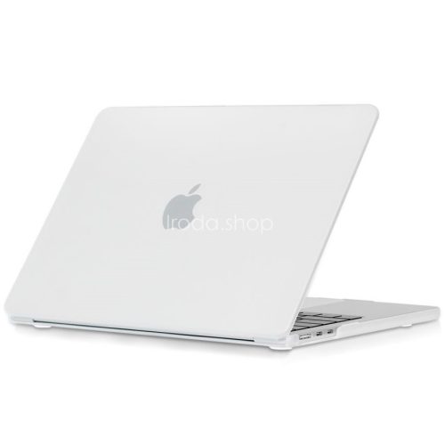 Apple MacBook Air 13 (2022 / 2023 / 2024), Műanyag hátlap védőtok, matt, Tech Protect SmartShell, átlátszó