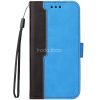 Apple iPhone 16e, Oldalra nyíló tok, stand, kártyatartóval, kézpánttal, Wooze Colour Wallet, kék
