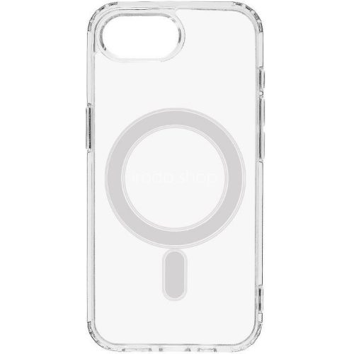 Apple iPhone 16e, Műanyag hátlap védőtok + szilikon keret, Magsafe töltővel kompatibilis, Tactical MagForce Cover, átlátszó