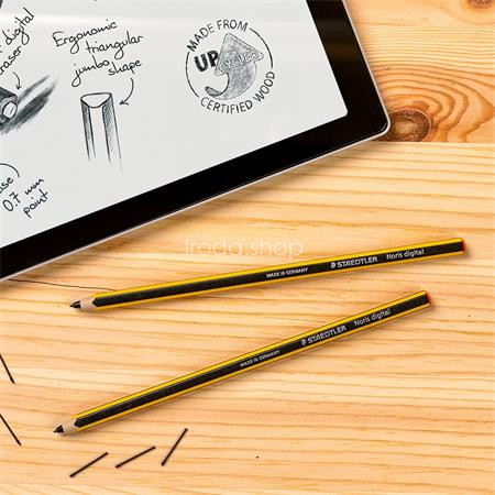 Érintőceruza, érintőképernyős készülékekhez, EMR, STAEDTLER "Noris Digital Classic 180 22", sárga