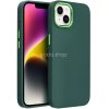 Samsung Galaxy A56 5G SM-A566B, Szilikon tok, közepesen ütésálló, fémhatású kamera keret, Frame Case, zöld