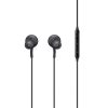 Vezetékes sztereó fülhallgató, USB Type-C, mikrofon, funkció gomb, hangerő szabályzó, Samsung, fekete, gyári