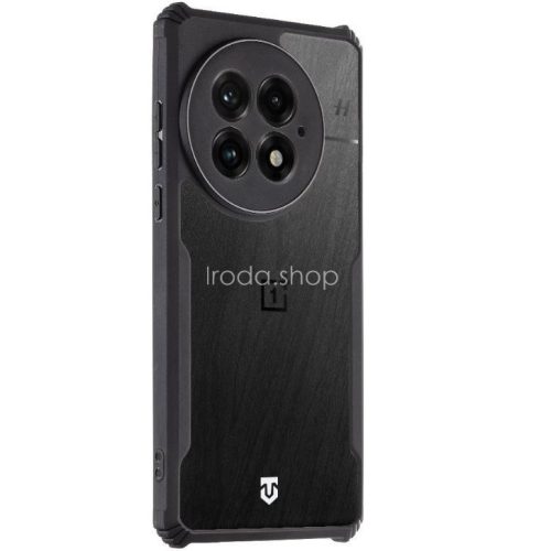 OnePlus 13, Szilikon tok, közepesen ütésálló, légpárnás sarok, Tactical Quantum Stealth, átlátszó/fekete