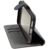 Motorola Moto G15, Oldalra nyíló tok, stand, kártyatartóval, csatos, Tactical Field Notes, sötétkék