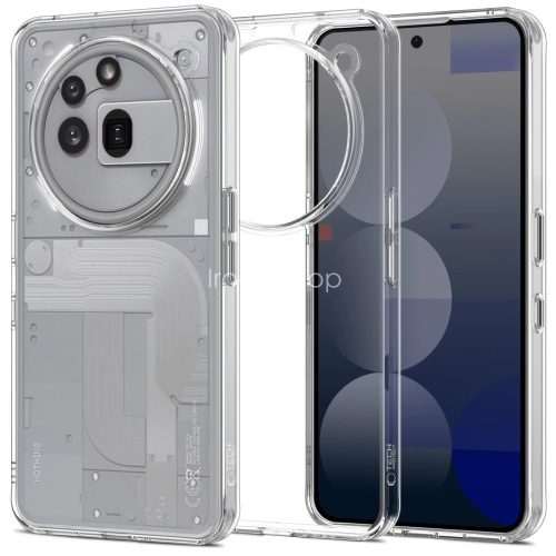 Nothing Phone 3a Pro, Műanyag hátlap védőtok + szilikon keret, FlexAir Hybrid, átlátszó