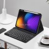 Xiaomi Pad 7 (11.2) / Pad 7 Pro (11.2), Bluetooth billentyűzetes mappa tok, érintőceruza tartó, érintőceruza nélkül, TP SC Pen Holder + Keyboard, fekete