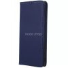 Samsung Galaxy A15 4G / A15 5G SM-A155F / A156B, Oldalra nyíló tok, valódi bőrtok, stand, Smart Pro, sötétkék