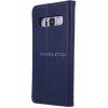 Samsung Galaxy A15 4G / A15 5G SM-A155F / A156B, Oldalra nyíló tok, valódi bőrtok, stand, Smart Pro, sötétkék
