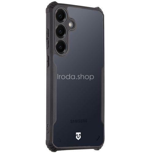 Samsung Galaxy S25 Plus SM-S936, Szilikon tok, közepesen ütésálló, légpárnás sarok, Tactical Quantum Stealth, átlátszó/fekete