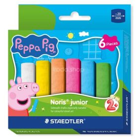   Aszfaltkréta, jumbo, STAEDTLER "Noris® Junior 2365", Peppa malac, 6 szín