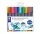 Ecsetirón készlet, 0,5-0,8/1,0-6,0 mm, kétvégű, STAEDTLER "3001", 18 szín