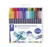 Ecsetirón készlet, 0,5-0,8/1,0-6,0 mm, kétvégű, STAEDTLER "3001", 36 szín