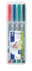 Alkoholmentes marker készlet, OHP, 0,4 mm, STAEDTLER "Lumocolor® 311 S", 4 különböző szín