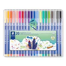   Filctoll készlet, 1 mm, STAEDTLER "Triplus 323", 20 különböző szín