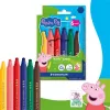 Filctoll készlet, 2,5 mm, kimosható, jumbo, STAEDTLER „Noris® junior 329”, Peppa malac, 6 szín