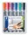 Alkoholos marker készlet, 2 mm, kúpos, STAEDTLER "Lumocolor® 352", 6 különböző szín