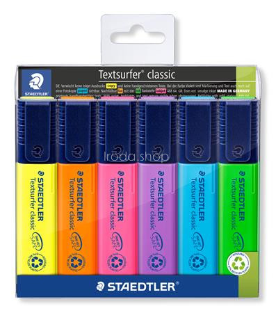 Szövegkiemelő készlet, 1-5 mm, STAEDTLER "Textsurfer Classic 364", 6 különböző szín