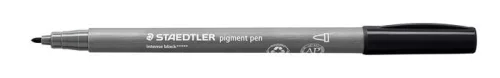 Filctoll, 1 mm, kúpos, 2 db, STAEDTLER® "Pigment pen 376", intenzív fekete