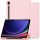 Samsung Galaxy Tab S9 FE (10.9) / Tab S10 FE (10.9) SM-X510 / X516B / X520 / X526, mappa tok, közepesen ütésálló, érintőceruza tartó, érintőceruza nélkül, Trifold, TP SC Pen Holder, rózsaszín