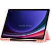 Samsung Galaxy Tab S9 FE (10.9) / Tab S10 FE (10.9) SM-X510 / X516B / X520 / X526, mappa tok, közepesen ütésálló, érintőceruza tartó, érintőceruza nélkül, Trifold, TP SC Pen Holder, rózsaszín