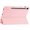 Samsung Galaxy Tab S9 FE (10.9) / Tab S10 FE (10.9) SM-X510 / X516B / X520 / X526, mappa tok, közepesen ütésálló, érintőceruza tartó, érintőceruza nélkül, Trifold, TP SC Pen Holder, rózsaszín