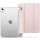Apple iPad 10.9 (2022) / iPad 11 (2025), mappa tok, közepesen ütésálló, érintőceruza tartó, érintőceruza nélkül, átlátszó hátlap, Smart Case, TP SC Pen Holder Hybrid, rózsaszín