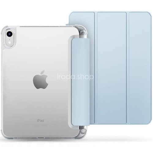 Apple iPad 10.9 (2022) / iPad 11 (2025), mappa tok, közepesen ütésálló, érintőceruza tartó, érintőceruza nélkül, átlátszó hátlap, Smart Case, TP SC Pen Holder Hybrid, világoskék