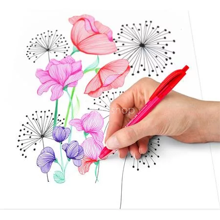 Golyóstoll, 1 mm, nyomógombos, STAEDTLER® "4230 M", 8 különböző szín