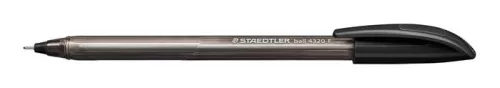 Golyóstoll, 0,3 mm, kupakos, STAEDTLER "Ball 432", fekete