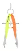 Körző készlet, precíziós, 2 darabos, STAEDTLER "Mars Comfort 556", neon sárga/narancs
