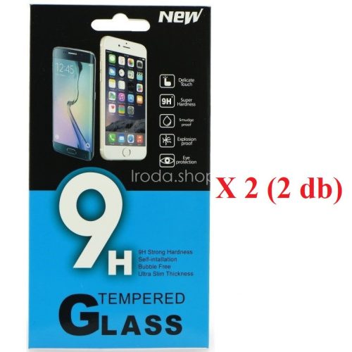 Apple iPhone 12 / 12 Pro, 2db Kijelzővédő fólia, ütésálló fólia (az íves részre NEM hajlik rá!), Tempered Glass (edzett üveg), Clear